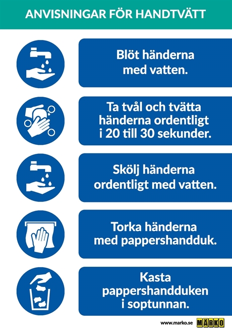 COVID-19 Anvisningar för handtvätt, 150006